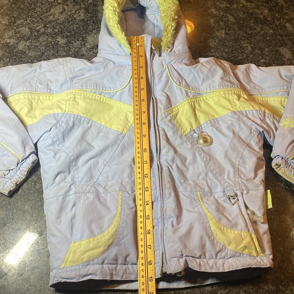 Obermeyer Girls Winter Snow Ski Jacket Purple Size 5 Full Zip Hooded